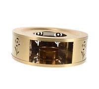 Gatuida Stainless Steel Tea Kettle Warmer Stand with Hollow Floral Design Rapid Heat Retention Pot Heater for Coffee Espresso Milk and Glass Teapots Stylish Tealight Holder for Elegant Tea