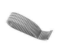 Gatuida Stainless Steel Watch Band Elastic Expandable Metal Strap for Men Women Traditional and Smart Watches Polished Silver Replacement Wristband