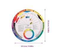 Gatuida Standard Color Wheel Mixing Chart for Painting - Rotatable Gradient Palette Learning Board, Art Class Teaching Tool for Colour Blending and Painting Practice