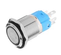 Gatuida Starter Push Button Car Switch Vehicle Ignition Led Circular Head Push to Start Button Fitment