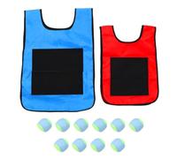Gatuida Sticky Ball Vest for Interactive Play Includes S Red and Adults Blue Vests with Random Color Sponge Balls Develops Motor and Social Skills for Outdoor Fun Random Color