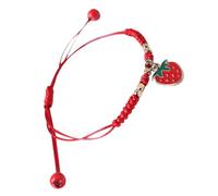 Gatuida Strawberry Friendship Bracelet Braided Beaded Rope Handmade Jewelry for Women Unique Fruit Design Expressing Deep Bond Everyday Wear