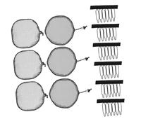 Gatuida Stretchable Black Wig Net Caps Made of Comfortable Fabrics for Wig Making and Afro Puff Drawstring Ponytail Use on Different Occasions