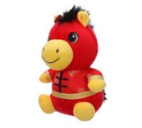 Gatuida Stuffed Spring Festival Horse: Chinese Zodiac Year of the Horse Red Plush Doll 2026 Spring Festival Stuffed Animal Party Favor for Home