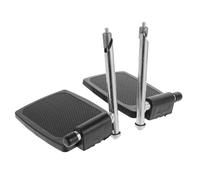 Gatuida Sturdy Wheelchair Footrest Replacement Pair with Support Bar Thickened Elevating Legrest Footplates for All Wheelchair Brands Easy Install Stable Non Slip Design for Random Color