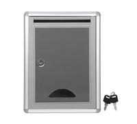 Gatuida Suggestion Box Wall-mounted Aluminium Alloy with Lock, Lightweight Small Mailbox and Secure Survey Collection for Company Feedback