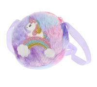 Gatuida Supple Plush Unicorn Crossbody Bag for Tie Dye Purple Shoulder Pouch Cute Animal Shape Coin Purse with Phone Storage Portable and Stylish for Parties and Travel