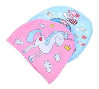 Gatuida Swim Caps Comfortable Fit 2pcs for Boys, Cute Polyester Swimming Hats with Ear Protection Reduces Drag, for Regular Swimming Lessons and Bathing