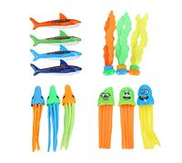 Gatuida Swimming Pool Diving with Weighted Sinking Design Includes Sharks Octopus Jellyfish Seagrass Safe Smooth Edges Underwater Fun for Outdoor Summer Pool Games Random Color