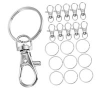Gatuida Swivel Keychain Snap Hooks Zinc Alloy Rotating Key Rings with Strong Spring Loaded Clips Lightweight Keychain Clips for Crafts Bags Dog Collars Lobster Large Rings