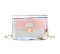 Gatuida Symphony Cosmetic Bag PVC Fashion Shoulder Pouch for Women Buckle Closure for Daily Use Travel