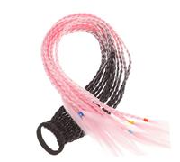 Gatuida Synthetic Braided Ponytail Hair Extension with Elastic Band for Colorful Long Braids Wig Lightweight No Shedding Hairpiece for Cosplay and Daily Wear