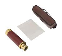 Gatuida Telescope Storage with Material Copper Leather Lightweight and Monocular Retro 25x30 Zoom Portable Bag for Pirate Outdoor Activities and Cosplay