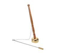 Gatuida Temple Yin Qing - Buddhist Temple Hand Chime Instrument With Wooden Handle - Traditional Chinese Copper Prayer Bell Percussion Tool For Rituals Meditation Festival Gathering