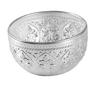 Gatuida Thai Traditional Design Tin Bowl Hand Carved Decorative Serving and Spa Essential Oil Mixing Bowl for Facial Masks and Aromatherapy Storage