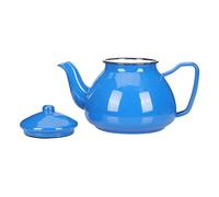Gatuida Thickened Enamel Tea Kettle 1l Enameled Water Boiling Kettle Household Coffee Pot Blue Color Suitable for Stovetop Use