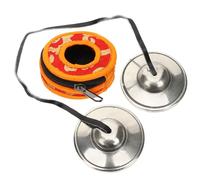 Gatuida Tibetan Meditation Cymbal Bells Set, Handcrafted Pure Metal Hand Percussion Instrument with 7.5cm Cymbal Case, Yoga and Buddhist Meditation Musical Bell for Mindfulness Practice