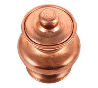 Gatuida Tibetan Style Large Pure Copper Offering Bottle for Buddha Worship, Miniature Buddhist Supply with Decorative Copper Bottle, Desktop Buddhism Ornament for Rituals and Home Décor