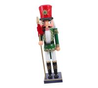 Gatuida Traditional Wooden Nutcracker Soldier Figurine Classic Holiday Decor Retro Christmas Tabletop Ornament Sturdy Wood Nutcracker Figure for Shelves and Centerpiece