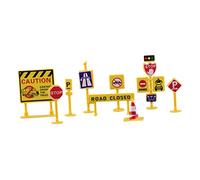 Gatuida Traffic Sign Bright Colored Road Signs for Educational Pretend Play Lightweight and Compact Street Props for Development and Parent Interaction