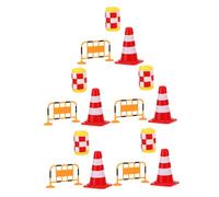 Gatuida Traffic Signs Playset for Road Safety with Cones Barricades Buckets Educational Traffic Cognition Learning gift for for for for for for