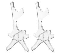Gatuida Transparent Acrylic Double-layer Flute Stand Vertical Instrument Display Rack Desktop Organizer Space-saving Holder for Home Studio Musician Collection