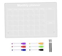 Gatuida Transparent Acrylic Memo Board Set Reusable Erasable Note Board for Home Office with Markers and Advertising Pins