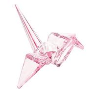 Gatuida Transparent Acrylic Origami Crane Model Animal Figurine for Birthday Party Decoration and Home Ornament Colored Contemporary Collectible Sculpture