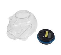 Gatuida Transparent Electronic Coin Counting Piggy Bank for Savings Jar with Automatic Tally Function Wide Bottleneck for Easy Coin Removal Break-resistant Design