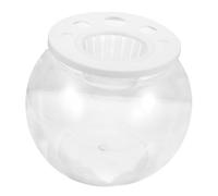 Gatuida Transparent Plastic Fish Bowl Aquarium for Goldfish and Turtles Desktop Fish Tank for Home Multipurpose Small Reptile Habitat Round Aquarium for Office Decor
