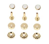 Gatuida Trumpet Piston Button Buckle Set Gold and White Caps, Portable Musical Instrument Tool for Trumpet Valve Maintenance and Button Snap Replacement