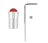 Gatuida Tuning Fork Protection Stand Red Artificial Jade 12mm Silver Aluminum Alloy Stable Support Secure Mount Easy Portability for Yoga Sound Healing Accessories