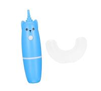 Gatuida U-Shaped Electric S Toothbrush with Soft Bristles Low Frequency Silent Vibration for Oral Care and Cavity Prevention Blue Mouth Cleaning Brush for Boys