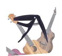 Gatuida Ukulele Capo Zinc Alloy Quick Repositioning Clip-on Capo Black for Beginner and Experienced Players, Protects Neck, Suitable for Acoustic Ukulele Playing