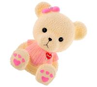 Gatuida Unbreakable Vinyl Bear Shaped Piggy Bank Cute Money Pot for Desktop Decoration Sturdy Coin Saving Box with Flat Base Easy Clean Creative Cash Jar for Home Use