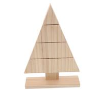 Gatuida Unfinished Wood Xmas Tree with Stand Rustic DIY Tabletop Decoration for Holiday Crafts Blank Wooden Surface for Painting and Staining Compact Farmhouse Style Christmas Accent