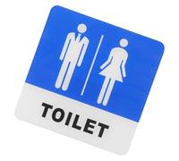 Gatuida Unisex Acrylic Toilet Door Sign Thick Self Adhesive Bathroom Symbol Signage for Men Women Restroom Indoor Outdoor Use Clear Graphics for Easy Identification