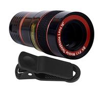 Gatuida Universal Telephoto Lens for Mobile Phone with 8x Zoom, Wear Resistance and Colour Image Quality Not Distorted, Abs Material, Eyepiece 12mm and Objective Lens Diameter 21mm,