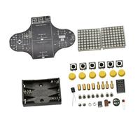 Gatuida Upgraded Electronic DIY Game Console Kit with HD for Programming and Soldering Practice USB and Battery Powered Includes Games with Modifiable Code for and Easy Assembly