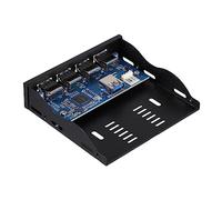Gatuida Usb Front Panel Multi-functional Floppy Disk Bay for Fast Data Transfer and Charging Usb Ports Compatible for Desktop Computers