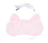 Gatuida Usb Heated Eye Mask Sleep Blinder Steam Hot Compress Patch, 3d Contoured Pink Cartoon Design, Adjustable for Fatigue Relief, Suitable for Sleep and Beauty Care