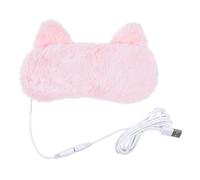 Gatuida USB Heated Eye Mask with 3D Cartoon Design Pink Cat Pattern USB Powered Hot Compress for Eye Fatigue Relief Moist Heat for Home and Travel Use
