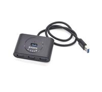 Gatuida Usb Hub Port High-speed Data Usb Type Expansion for Laptop Phone Tablet Compact Lightweight Compatibility Black