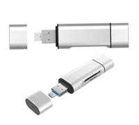Gatuida Usb Type-c Usb Memory Card Reader Portable Otg Adapter for Phones Compatible External Cards Silver Type-