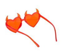 Gatuida Valentine's Day Heart Sunglasses Novelty Devil Heart Eyeglasses Fun Party Favors Lightweight Comfortable for Valentine Themed Events and Dress Up