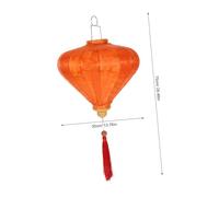 Gatuida Vietnamese Fabric Water Drop Lantern Orange Traditional Oriental Hanging Lantern for Wedding Garden Party Outdoor Decoration Durable and Chic Vintage Style