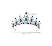 Gatuida Vintage Baroque Crown Tiara Headband for Brides and Bridesmaids Sparkling Green Wedding Accessory for Birthdays and Special Occasions Elegant Bridal Hairpiece Enhancing Royal