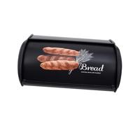 Gatuida Vintage Black Bread Box Multipurpose Storage Case for Kitchen Countertop Freshness Keeper with Spacious Capacity for Bread Snacks Fruits and for Home Bakery and Shop Use