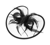 Gatuida Vintage Black Fascinator Hat with Veil and Mesh Ribbons Elegant Hair Clip for Weddings Tea Parties and Church Events Distinctive Design for All Day Comfort