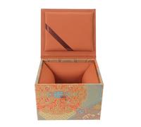 Gatuida Vintage Box for Jewelry Teacup Retro Floral Keepsake Organizer Small Velvet Packaging Box for Christmas Valentine's Day